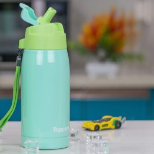 Tupperware Alloy Steel Sipper Bottle 550ml, (Set of 1) Green