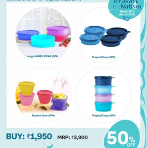 Large Handy Bowl (SF4) + Executive Small Bowl (SF4) Bowled Over (SF4) + Tropical Cups (SF4)